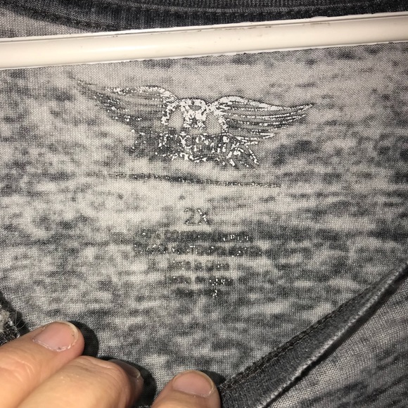 Aerosmith Burnout Distressed hi-Lo T-Shirt 2X - Picture 5 of 7